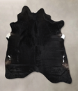 Solid Black X-Large Brazilian Cowhide Rug 6'11"H x 6'2"W #A44542 by Hudson Hides