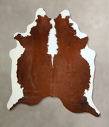Hereford X-Large Brazilian Cowhide Rug 7'0"H x 6'6"W #A44548 by Hudson Hides