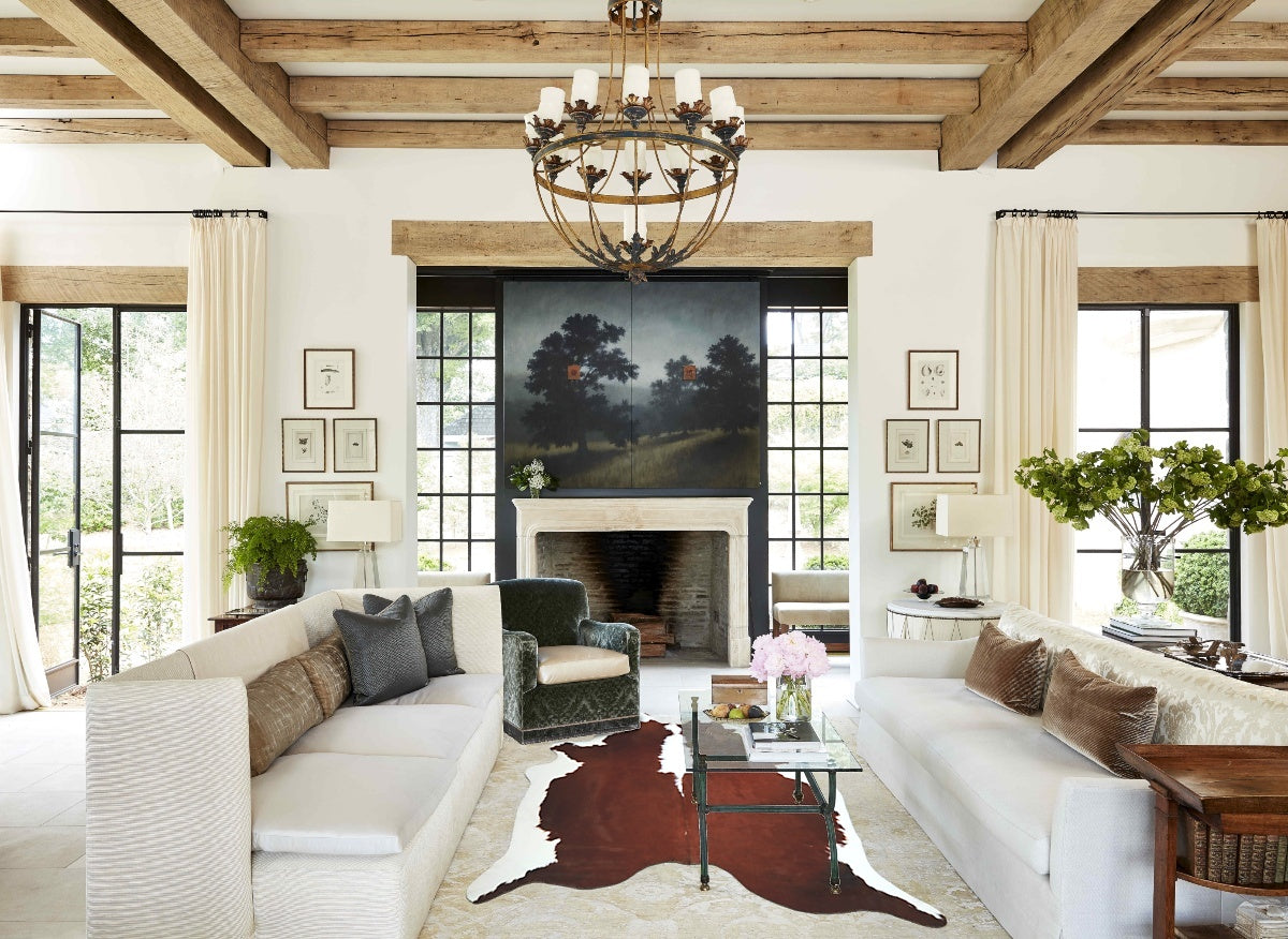 Hereford X-Large Brazilian Cowhide Rug 7'0"H x 6'6"W #A44548 by Hudson Hides