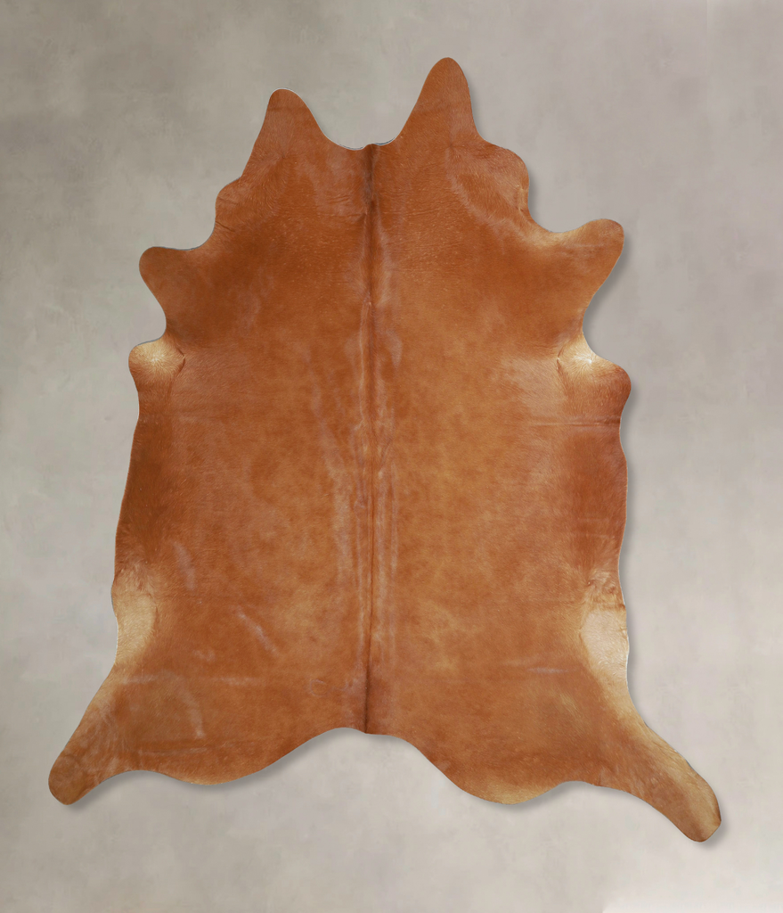 Solid Brown XX-Large Brazilian Cowhide Rug 7'6"H x 6'11"W #A44551 by Hudson Hides