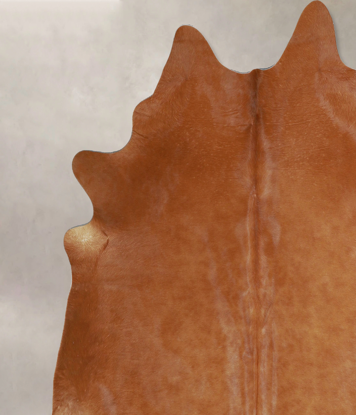 Solid Brown XX-Large Brazilian Cowhide Rug 7'6"H x 6'11"W #A44551 by Hudson Hides