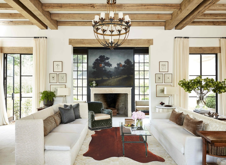 Solid Brown X-Large Brazilian Cowhide Rug 7'0"H x 6'0"W #A44563 by Hudson Hides