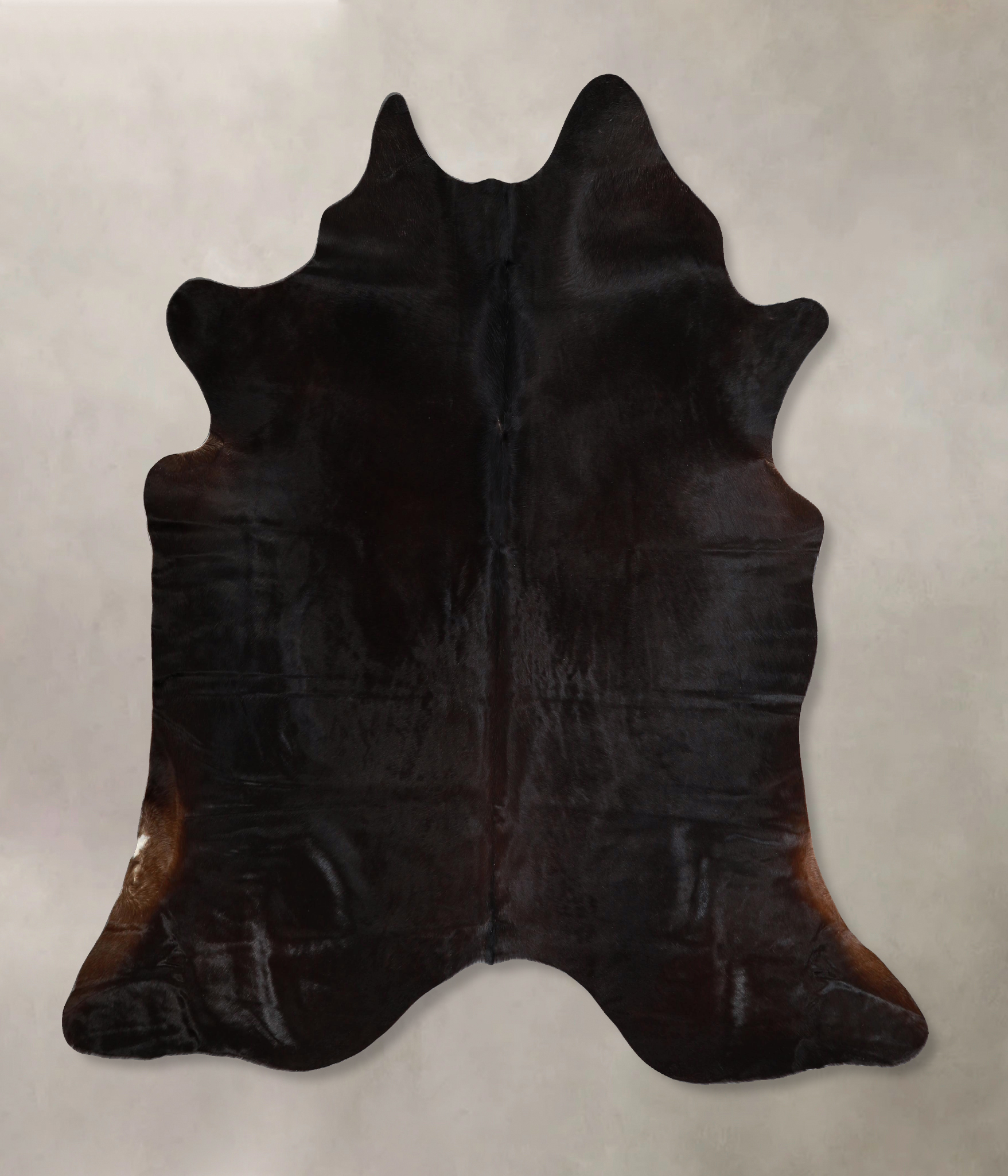 Solid Black Cowhide Rug #A44568
