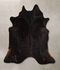 Solid Black X-Large Brazilian Cowhide Rug 6'11