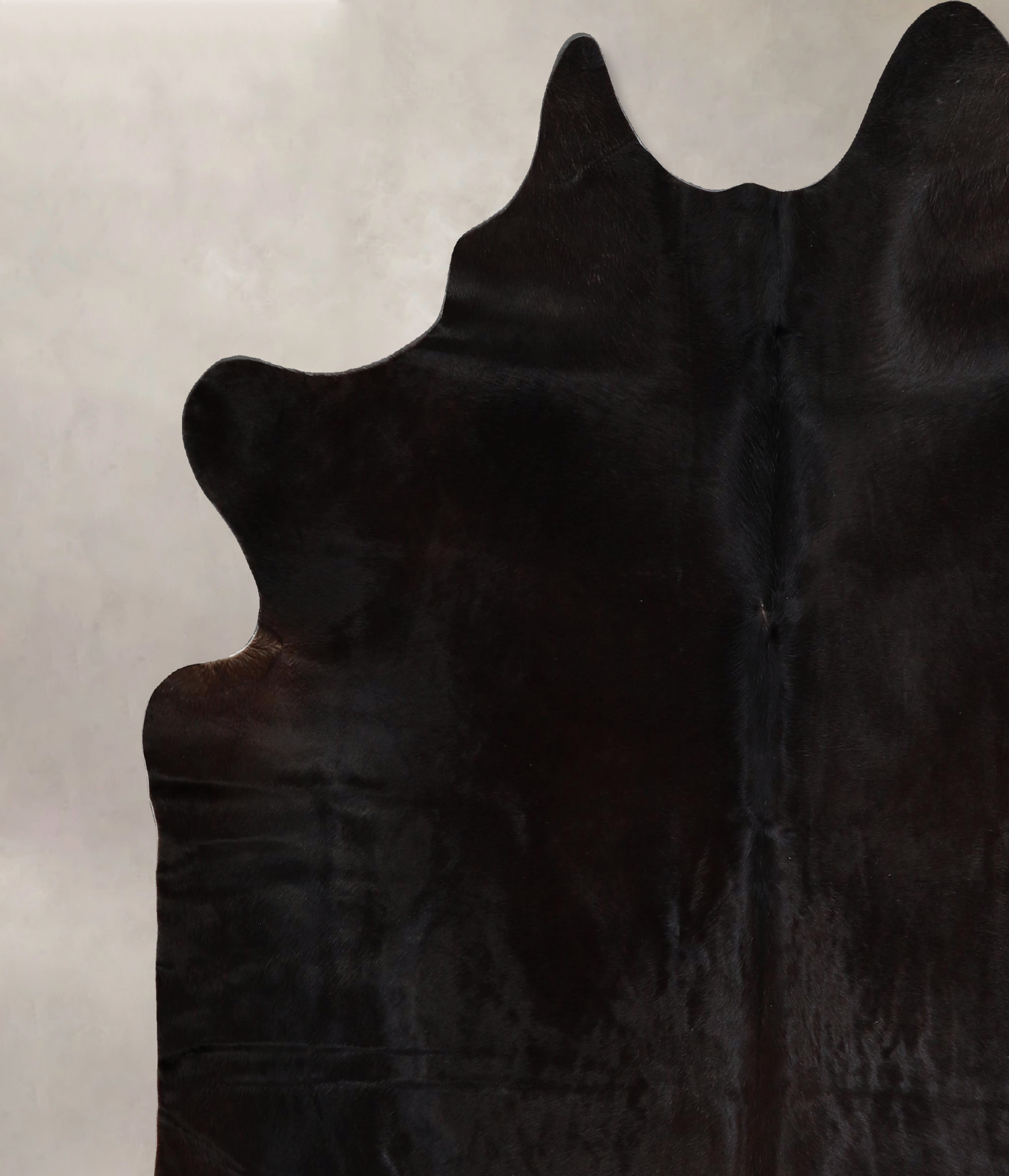 Solid Black Cowhide Rug #A44568