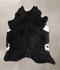 Solid Black X-Large Brazilian Cowhide Rug 7'1