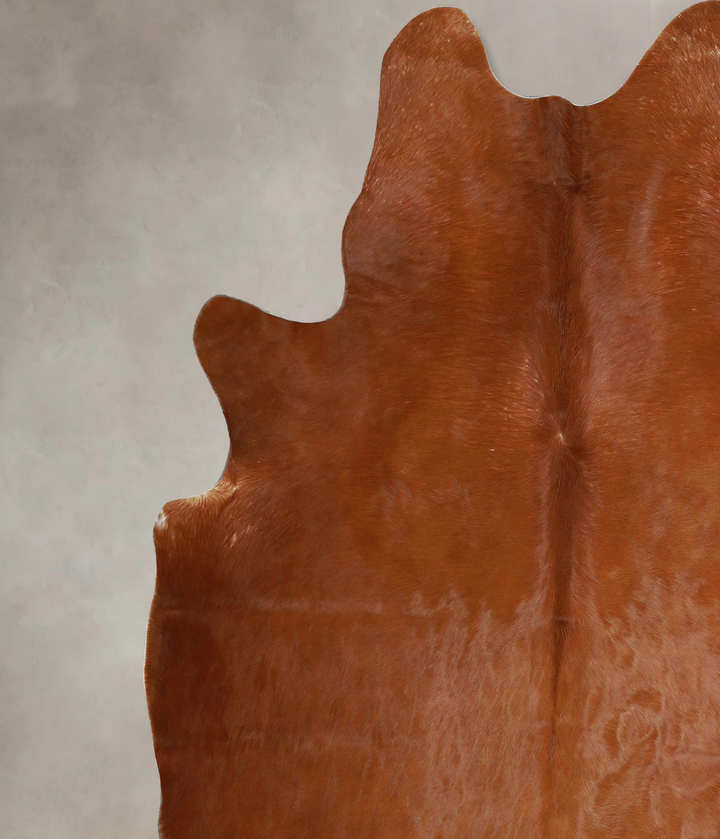 Solid Brown X-Large Brazilian Cowhide Rug 7'2"H x 6'2"W #A44573 by Hudson Hides