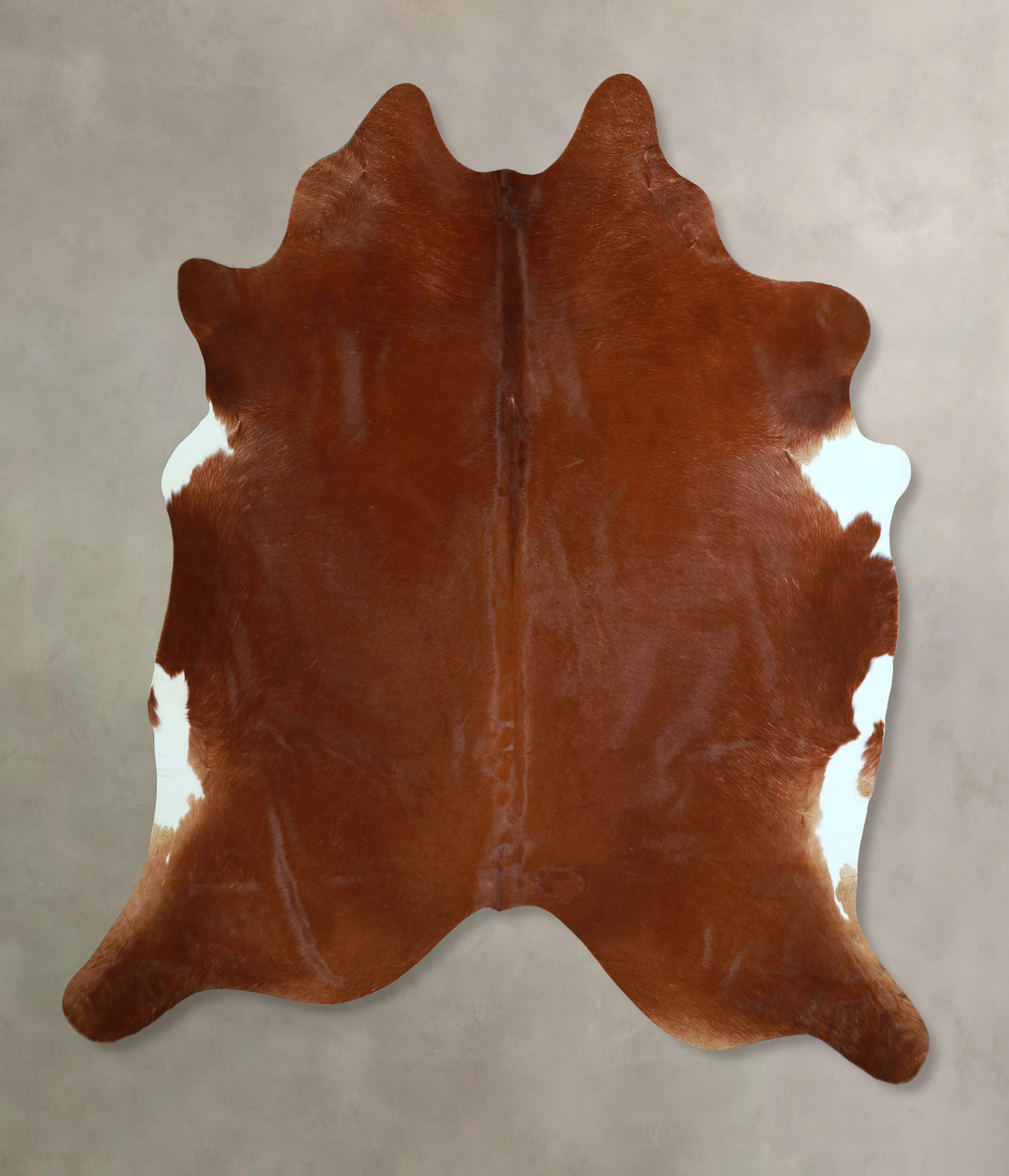 Solid Brown XX-Large Brazilian Cowhide Rug 7'7"H x 7'1"W #A44581 by Hu
