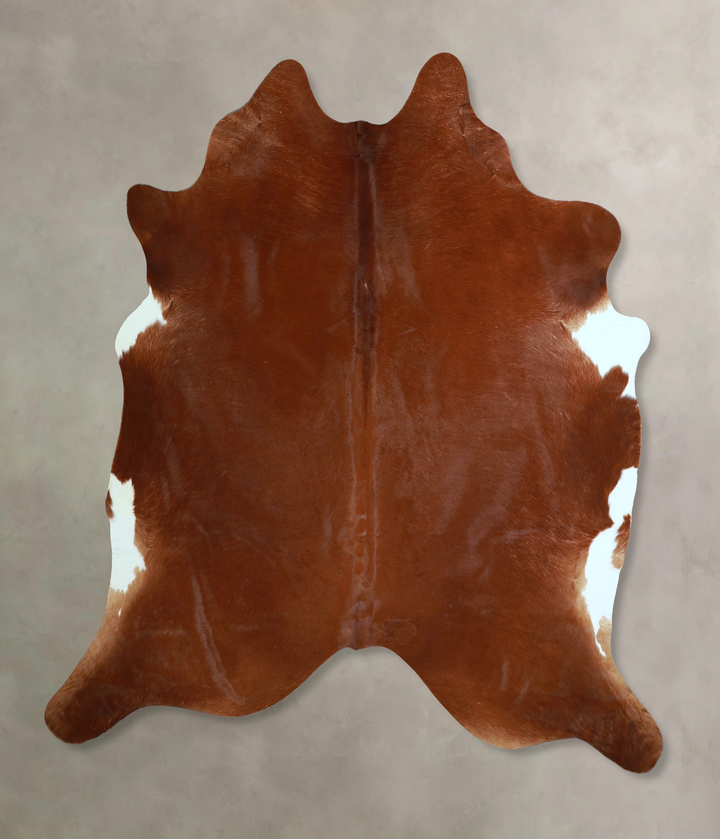 Solid Brown XX-Large Brazilian Cowhide Rug 7'7"H x 7'1"W #A44581 by Hudson Hides