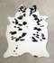 Black and White XX-Large Brazilian Cowhide Rug 8'6