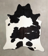 Black and White XX-Large Brazilian Cowhide Rug 7'11"H x 6'8"W #A44583 by Hudson Hides