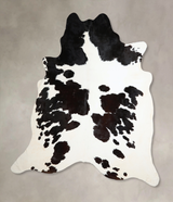 Black and White XX-Large Brazilian Cowhide Rug 8'1"H x 7'1"W #A44585 by Hudson Hides