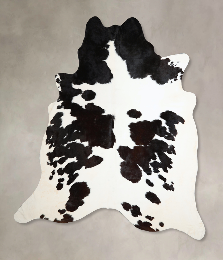 Black and White XX-Large Brazilian Cowhide Rug 8'1"H x 7'1"W #A44585 by Hudson Hides