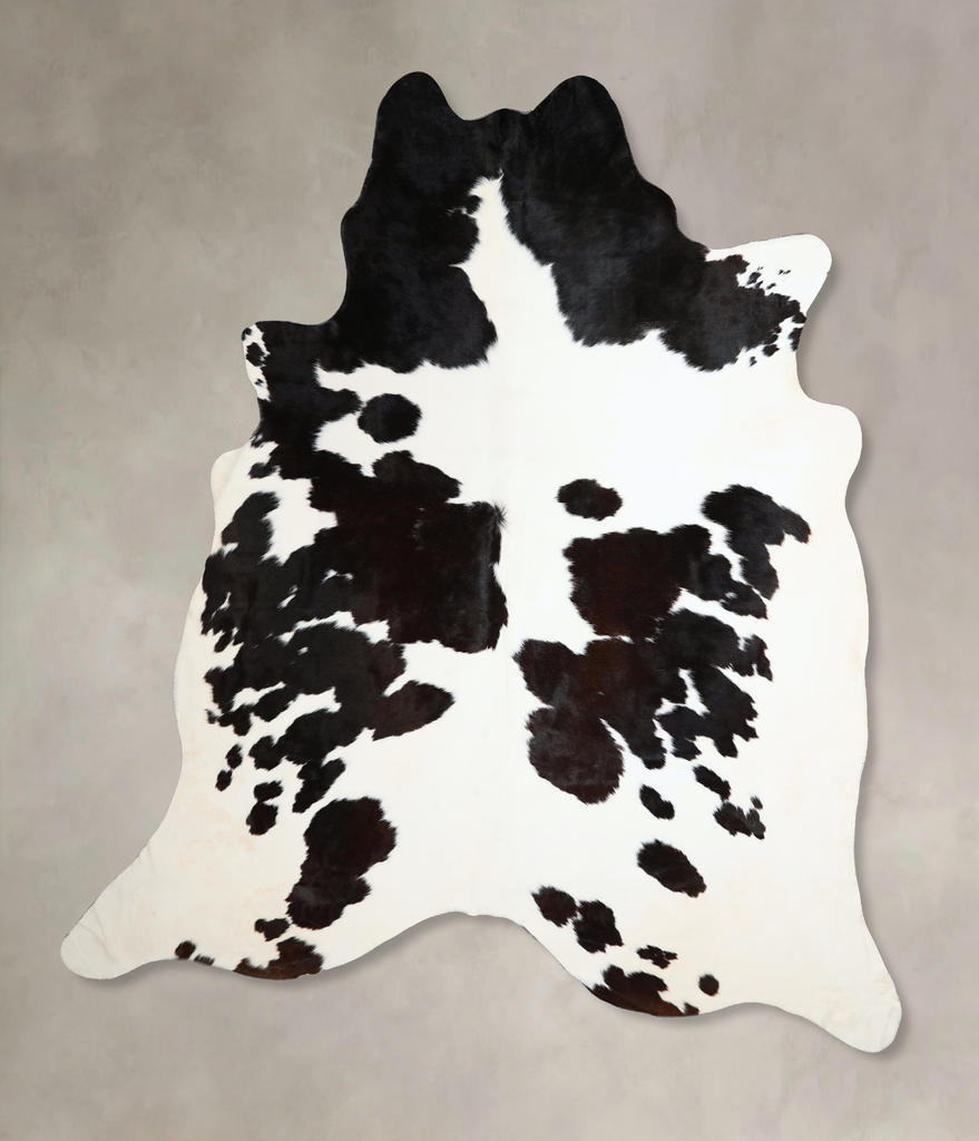 Black and White XX-Large Brazilian Cowhide Rug 8'1"H x 7'1"W #A44585 by Hudson Hides