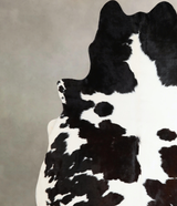 Black and White XX-Large Brazilian Cowhide Rug 8'1"H x 7'1"W #A44585 by Hudson Hides