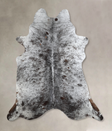 Salt and Pepper Black X-Large Brazilian Cowhide Rug 7'3"H x 6'9"W #A44595 by Hudson Hides
