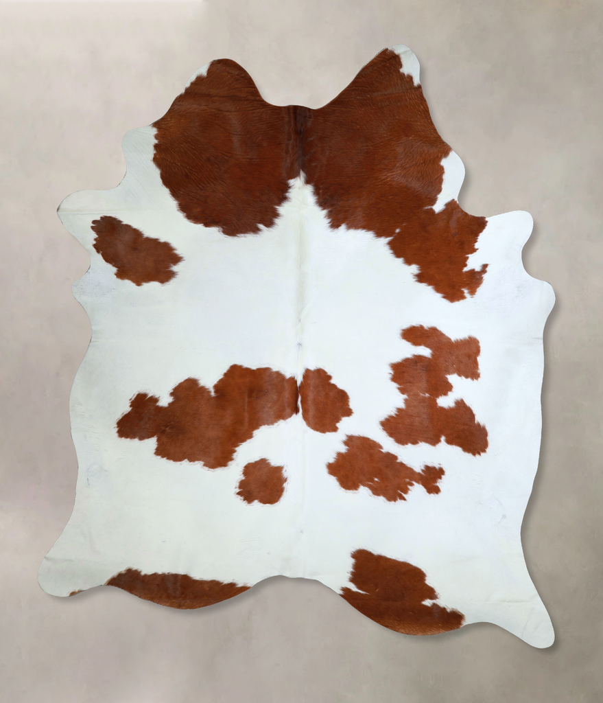 Brown and White XX-Large Brazilian Cowhide Rug 8'8"H x 6'10"W #A44604 by Hudson Hides