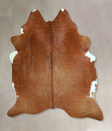 Solid Brown X-Large Brazilian Cowhide Rug 7'8"H x 6'5"W #A44607 by Hudson Hides