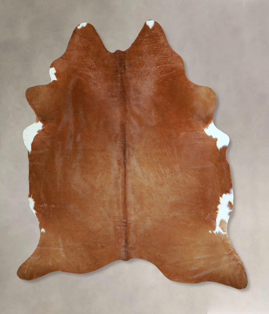 Solid Brown X-Large Brazilian Cowhide Rug 7'8"H x 6'5"W #A44607 by Hudson Hides