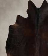 Chocolate X-Large Brazilian Cowhide Rug 6'11"H x 7'3"W #A44611 by Hudson Hides