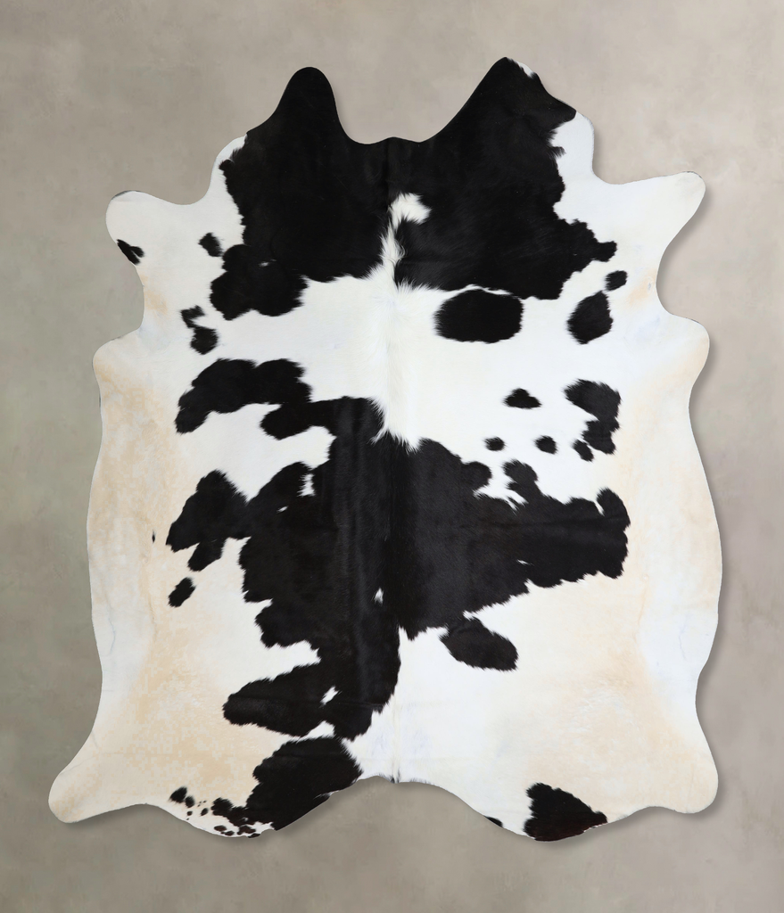 Black and White XX-Large Brazilian Cowhide Rug 7'9"H x 7'3"W #A44612 by Hudson Hides