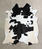 Black and White XX-Large Brazilian Cowhide Rug 7'9