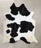 Black and White X-Large Brazilian Cowhide Rug 7'3
