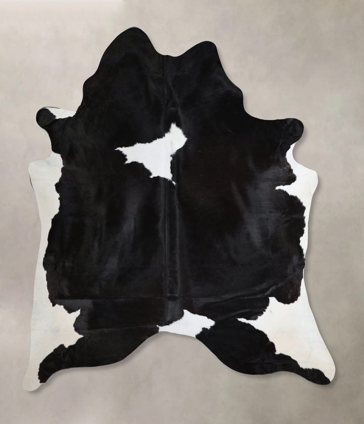 Black and White XX-Large Brazilian Cowhide Rug 8'4"H x 6'9"W #A44614 by Hudson Hides