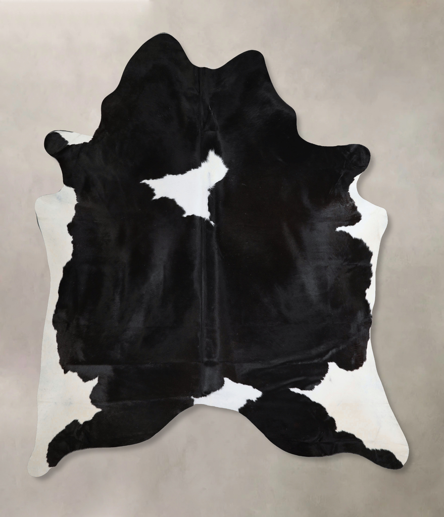 Black and White XX-Large Brazilian Cowhide Rug 8'4"H x 6'9"W #A44614 by Hudson Hides