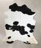 Black and White X-Large Brazilian Cowhide Rug 7'1