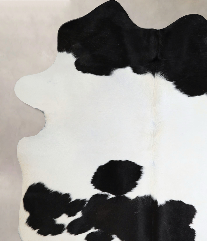Black and White X-Large Brazilian Cowhide Rug 7'1"H x 5'10"W #A44615 by Hudson Hides
