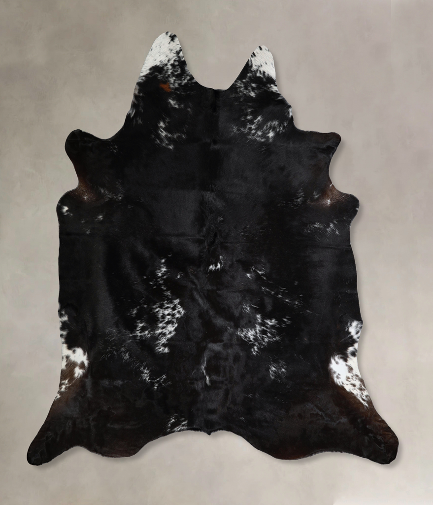 Black and White XX-Large Brazilian Cowhide Rug 7'10"H x 7'4"W #A44616 by Hudson Hides