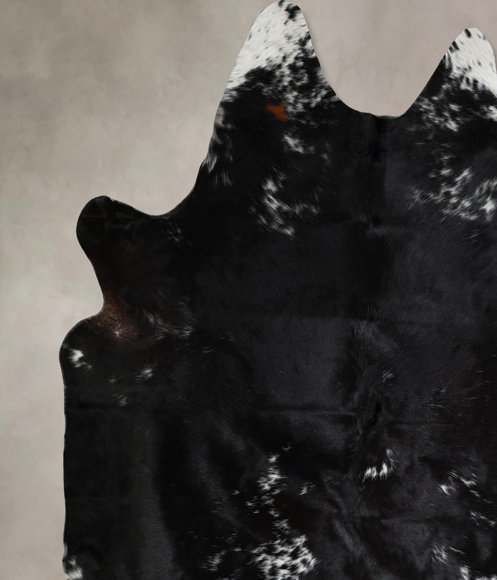 Black and White XX-Large Brazilian Cowhide Rug 7'10"H x 7'4"W #A44616 by Hudson Hides