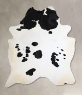 Black and White XX-Large Brazilian Cowhide Rug 8'6"H x 6'8"W #A44618 by Hudson Hides