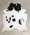 Black and White XX-Large Brazilian Cowhide Rug 8'6