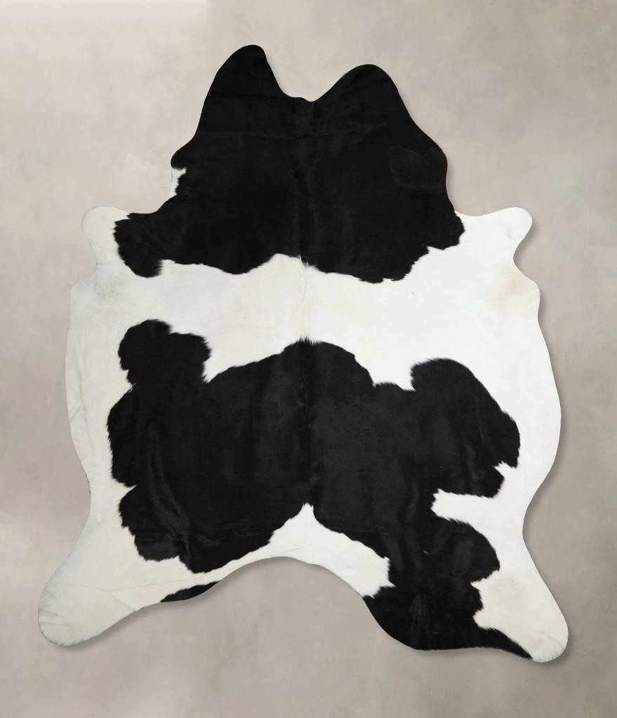 Black and White XX-Large Brazilian Cowhide Rug 8'8"H x 6'9"W #A44619 by Hudson Hides