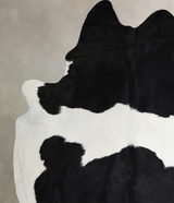 Black and White XX-Large Brazilian Cowhide Rug 8'8"H x 6'9"W #A44619 by Hudson Hides