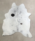 Salt and Pepper Black X-Large Brazilian Cowhide Rug 7'2"H x 5'10"W #A44622 by Hudson Hides