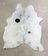 Salt and Pepper Black X-Large Brazilian Cowhide Rug 7'2"H x 5'10"W #A44622 by Hudson Hides