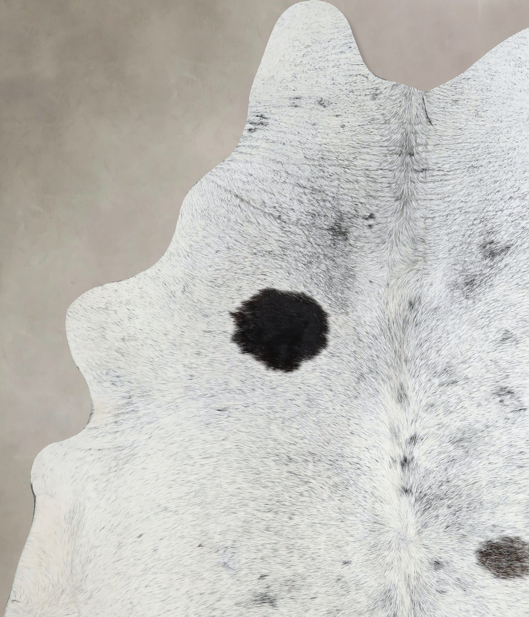 Salt and Pepper Black X-Large Brazilian Cowhide Rug 7'2"H x 5'10"W #A4