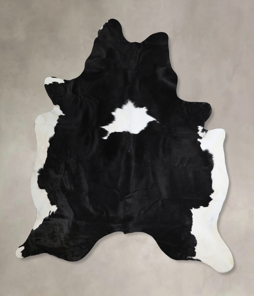 Black and White X-Large Brazilian Cowhide Rug 7'6"H x 6'1"W #A44624 by Hudson Hides