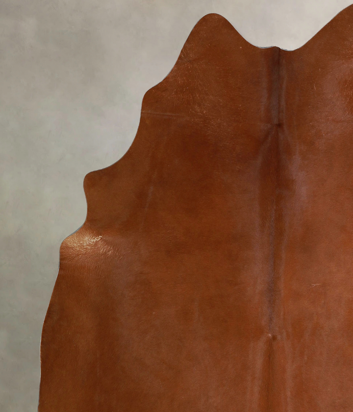 Solid Brown X-Large Brazilian Cowhide Rug 7'2"H x 6'0"W #A44627 by Hudson Hides