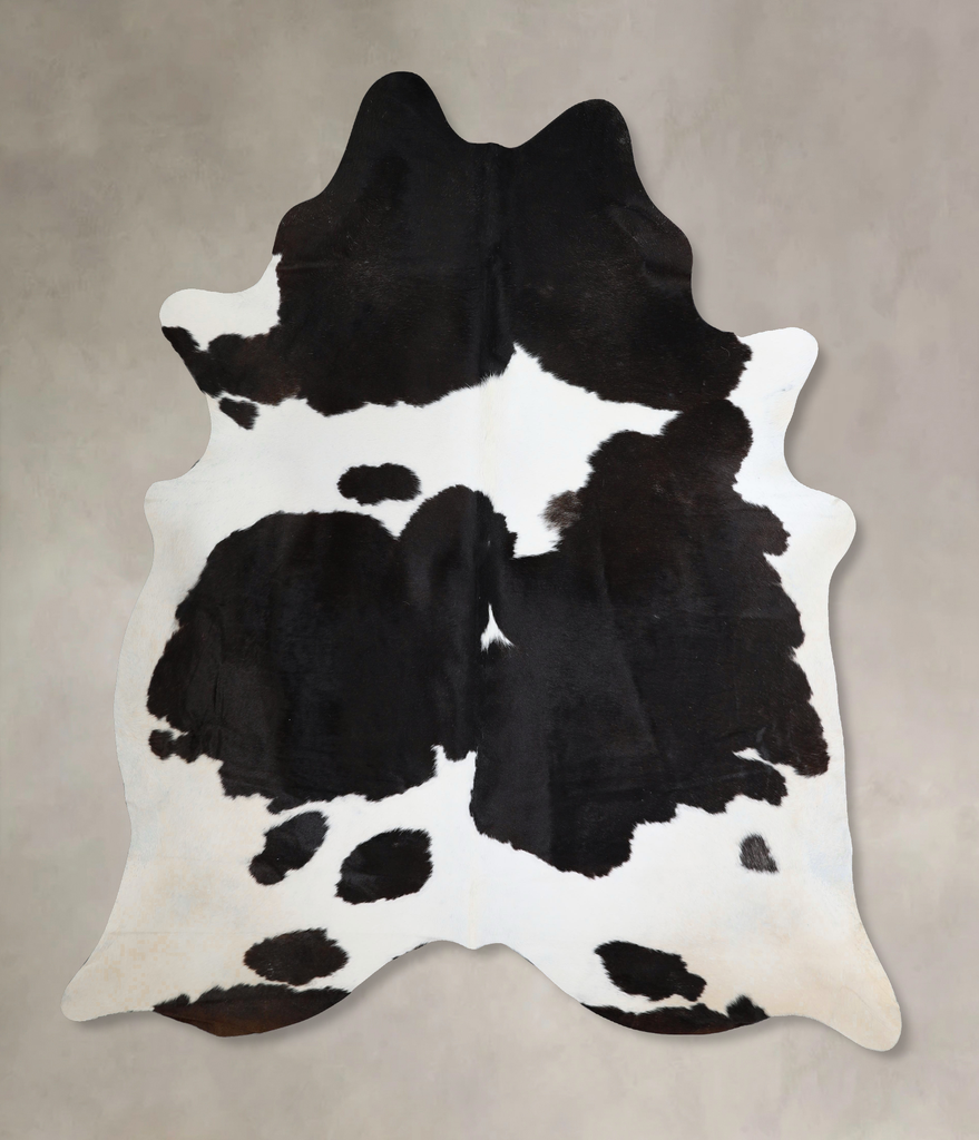 Black and White XX-Large Brazilian Cowhide Rug 7'10"H x 6'9"W #A44632 by Hudson Hides