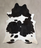 Black and White XX-Large Brazilian Cowhide Rug 7'10