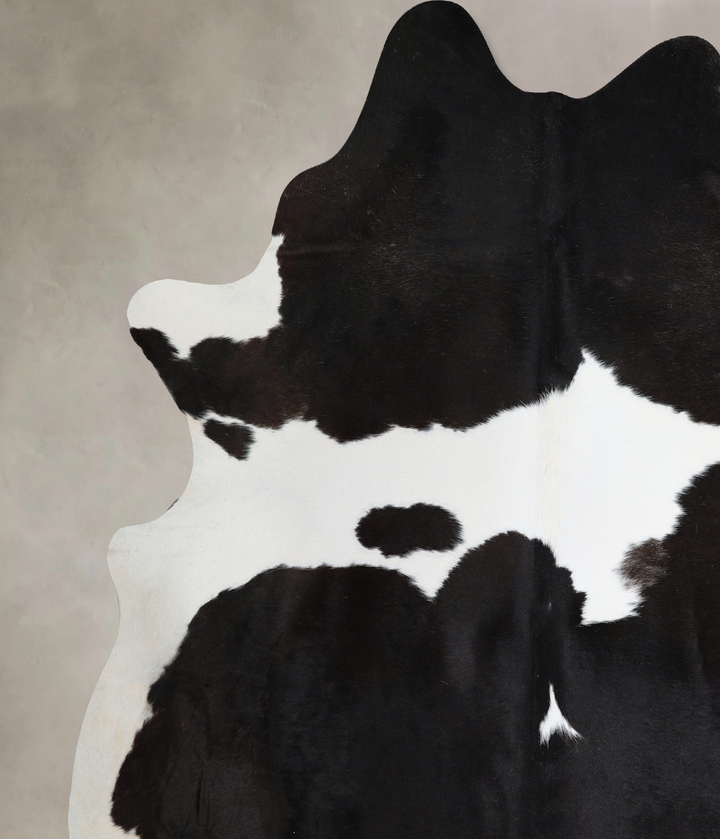 Black and White XX-Large Brazilian Cowhide Rug 7'10"H x 6'9"W #A44632 by Hudson Hides
