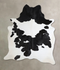 Black and White X-Large Brazilian Cowhide Rug 7'6