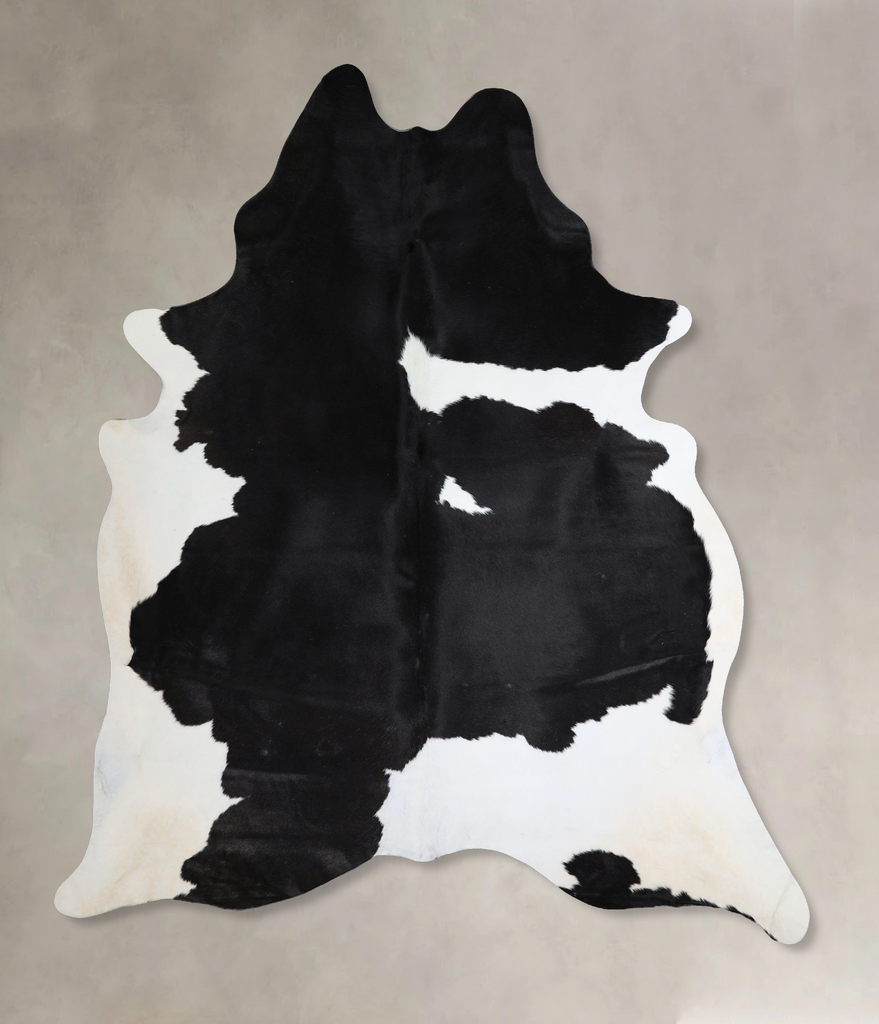 Black and White X-Large Brazilian Cowhide Rug 7'11"H x 6'3"W #A44634 by Hudson Hides