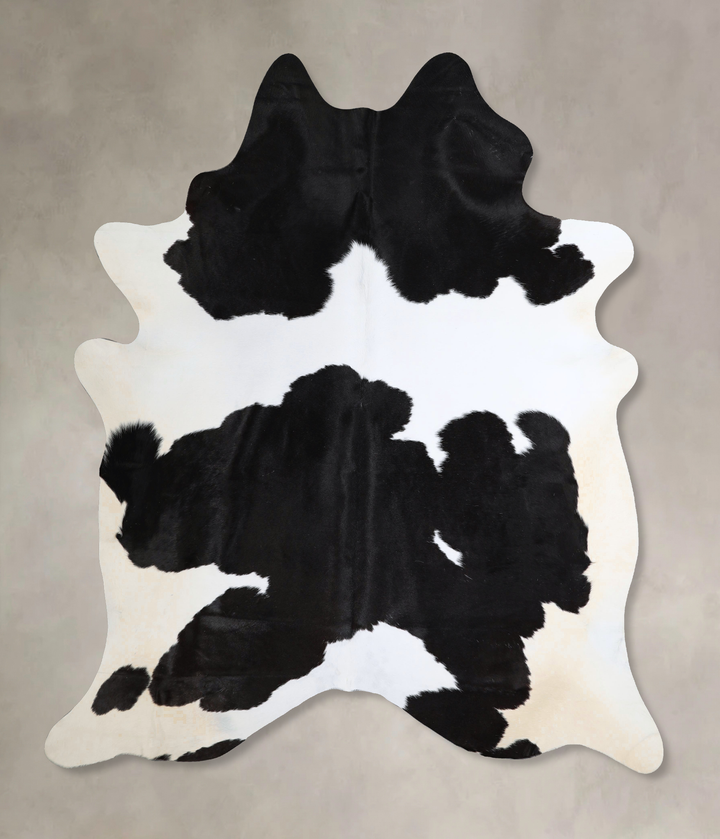 Black and White X-Large Brazilian Cowhide Rug 7'3"H x 6'4"W #A44635 by Hudson Hides