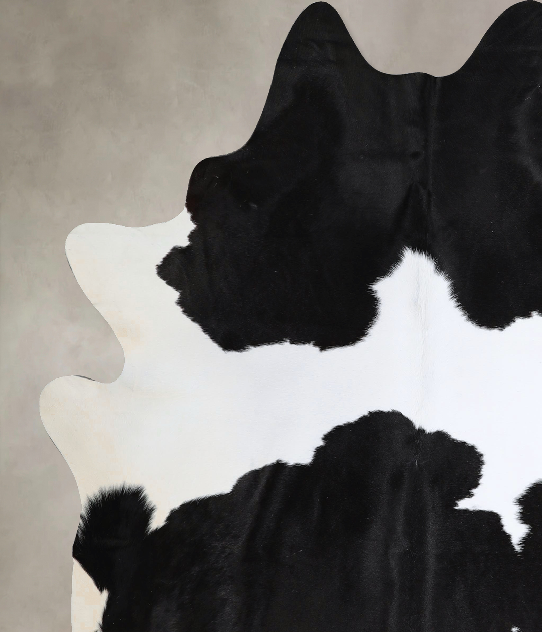 Black and White X-Large Brazilian Cowhide Rug 7'3"H x 6'4"W #A44635 by
