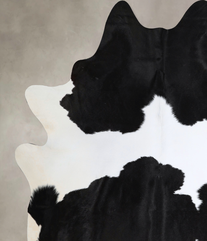 Black and White X-Large Brazilian Cowhide Rug 7'3"H x 6'4"W #A44635 by Hudson Hides